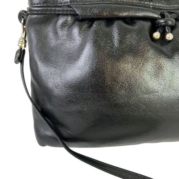 Etienne Aigner Womens Black Vintage Genuine Leather Shoulder Bag Purse Handbag - Picture 3 of 16